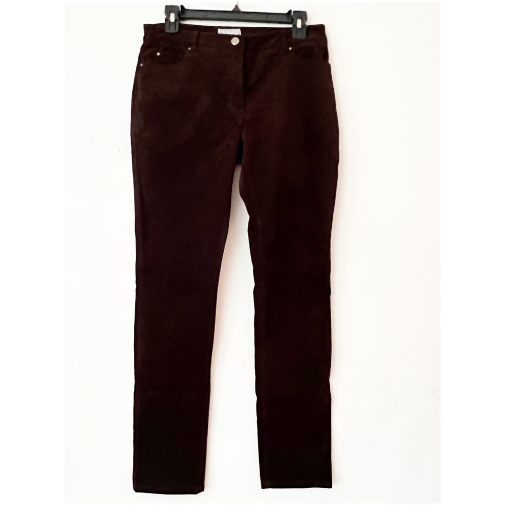 PURE Collection Chocolate Brown Velvet Straight Leg Jeans Size 10
